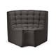 Module d'angle arrondi N701, 120 x 120 x 76 cm, Gris foncé