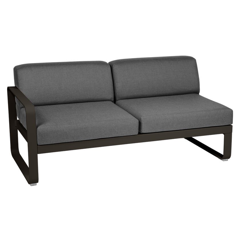 Module gauche BELLEVIE de Fermob, 2 places, Tonka, Coussin Gris graphite Module gauche BELLEVIE de Fermob, 2 places, Tonka, Coussin Gris graphite