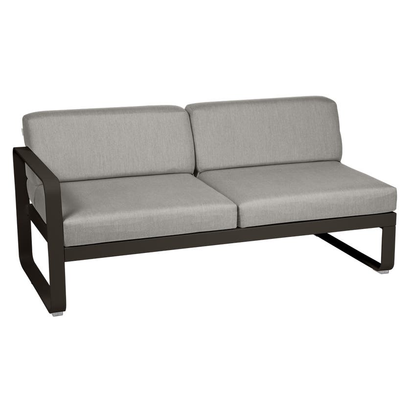 Module gauche BELLEVIE de Fermob, 2 places, Tonka, Coussin Taupe grisé Module gauche BELLEVIE de Fermob, 2 places, Tonka, Coussin Taupe grisé