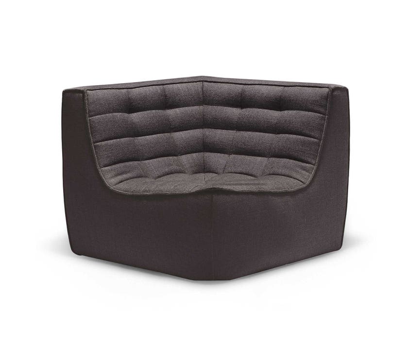 Module d'angle N701 d'Ethnicraft, Gris foncé Module d'angle N701 d'Ethnicraft, Gris foncé