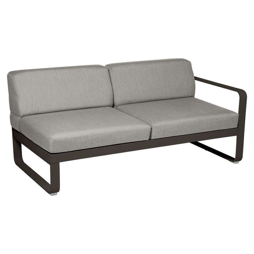 Module droit BELLEVIE de Fermob, 2 places, Tonka, Coussin Taupe grisé Module droit BELLEVIE de Fermob, 2 places, Tonka, Coussin Taupe grisé