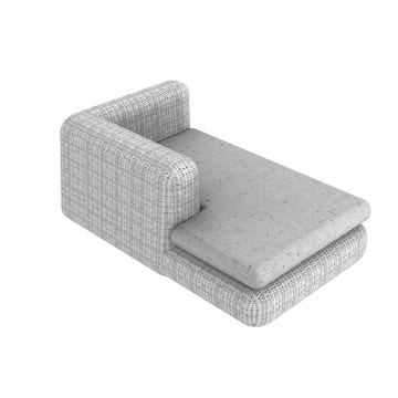Module lounge côté droit AGORA de Unopiu', Blanc