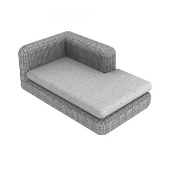 Module lounge côté gauche AGORA de Unopiu', Blanc