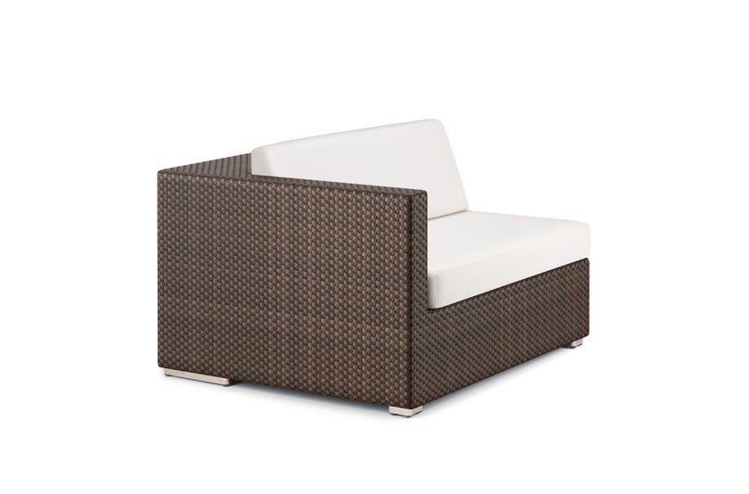 Module droit LOUNGE avec coussins Cool white de Dedon, Java Module droit LOUNGE avec coussins Cool white de Dedon, Java