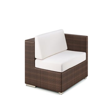 Module gauche LOUNGE avec coussins Cool white de Dedon, Java