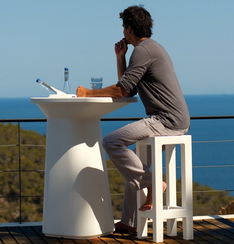 TABLE HAUTE MOMA, Blanc de VONDOM