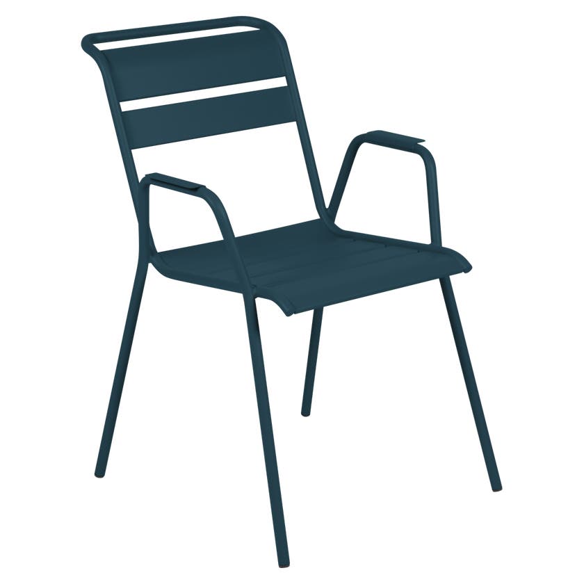 Fauteuil MONCEAU de Fermob, bleu acapulco Fauteuil MONCEAU de Fermob, bleu acapulco