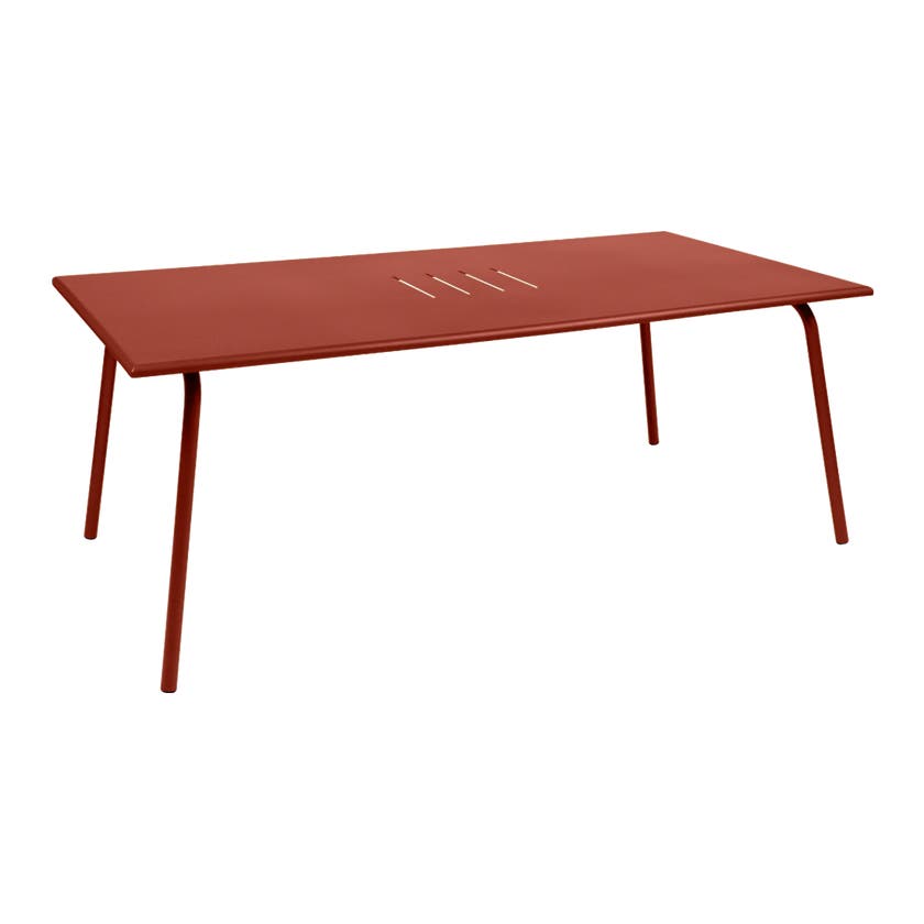 Table haute MONCEAU de Fermob, 194x94x74, ocre rouge Table haute MONCEAU de Fermob, 194x94x74, ocre rouge