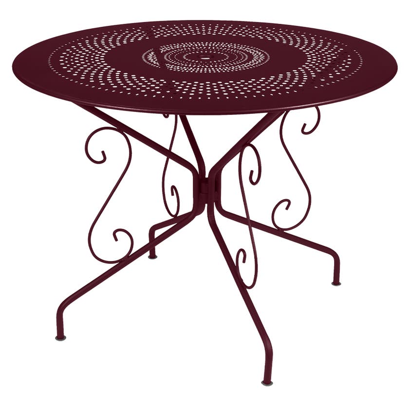 Table MONTMARTRE de Fermob D.96 Cerise noire Table MONTMARTRE de Fermob D.96 Cerise noire