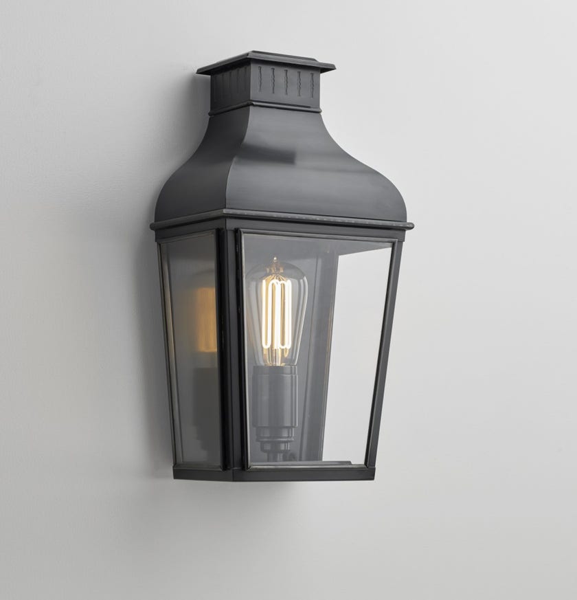 Applique MONTROSE CITY SMALL-C de Nautic, Bronze patine foncé, Verre clair
