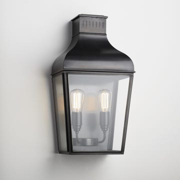 Applique MONTROSE CITY de Nautic, Bronze patine foncé, Verre clair