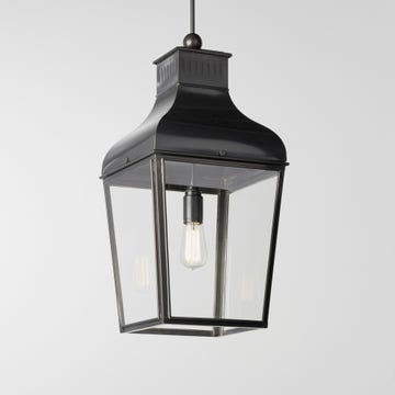 Suspension MONTROSE PENDANT de Nautic, Bronze patine foncé, Verre clair