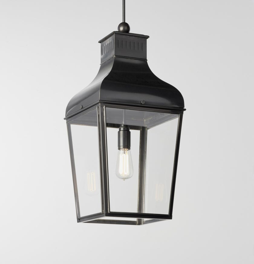 Suspension MONTROSE PENDANT de Nautic, Bronze patine foncé, Verre clair