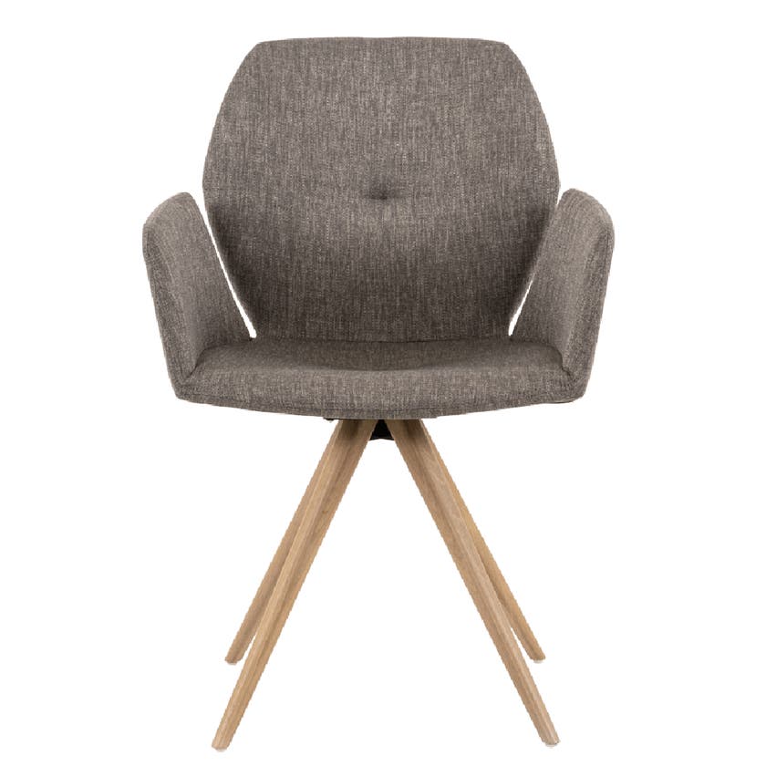 Fauteuil fixe MOOD 95 de Mobitec, Pieds étoile Noyer, Assise tissu Genova Fauteuil fixe MOOD 95 de Mobitec, Pieds étoile Noyer, Assise tissu Genova