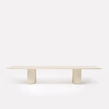 Table rectangulaire NACA, 300 cm, Antique white, Plateau grès cérame GPL
