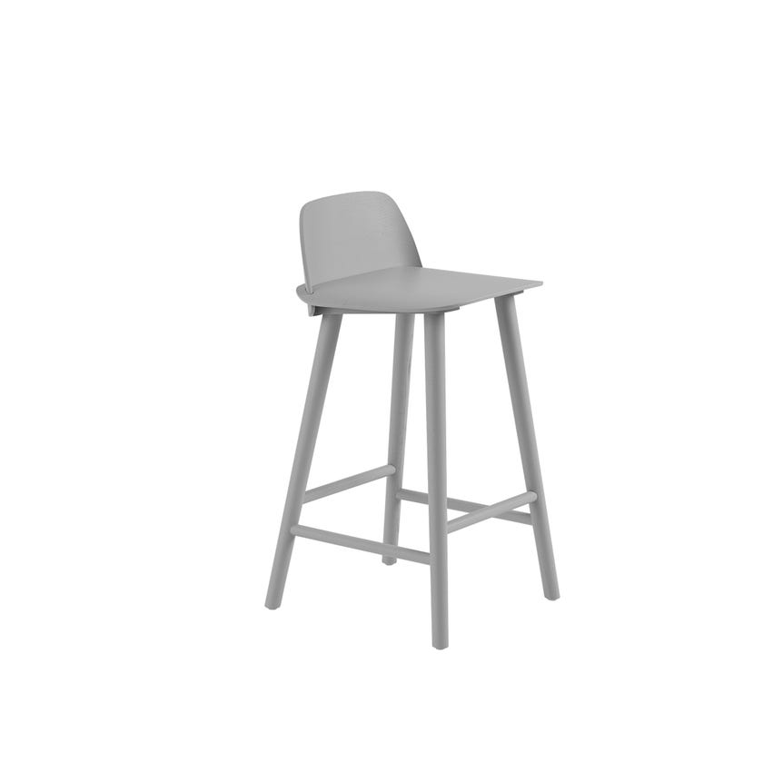 Tabouret de bar NERD de Muuto, H.65 cm, Gris Tabouret de bar NERD de Muuto, H.65 cm, Gris