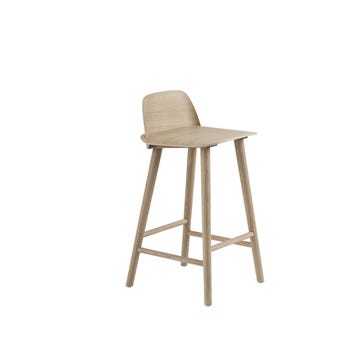 Tabouret de bar NERD de Muuto, H.65 cm, Chêne