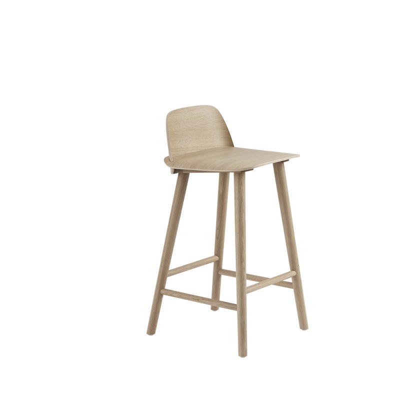 Tabouret de bar NERD de Muuto, H.65 cm, Chêne Tabouret de bar NERD de Muuto, H.65 cm, Chêne