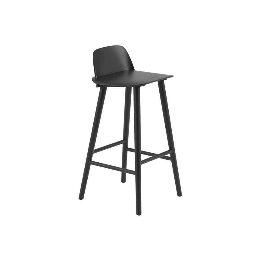 Tabouret de bar NERD de Muuto, H.75 cm, Noir Tabouret de bar NERD de Muuto, H.75 cm, Noir