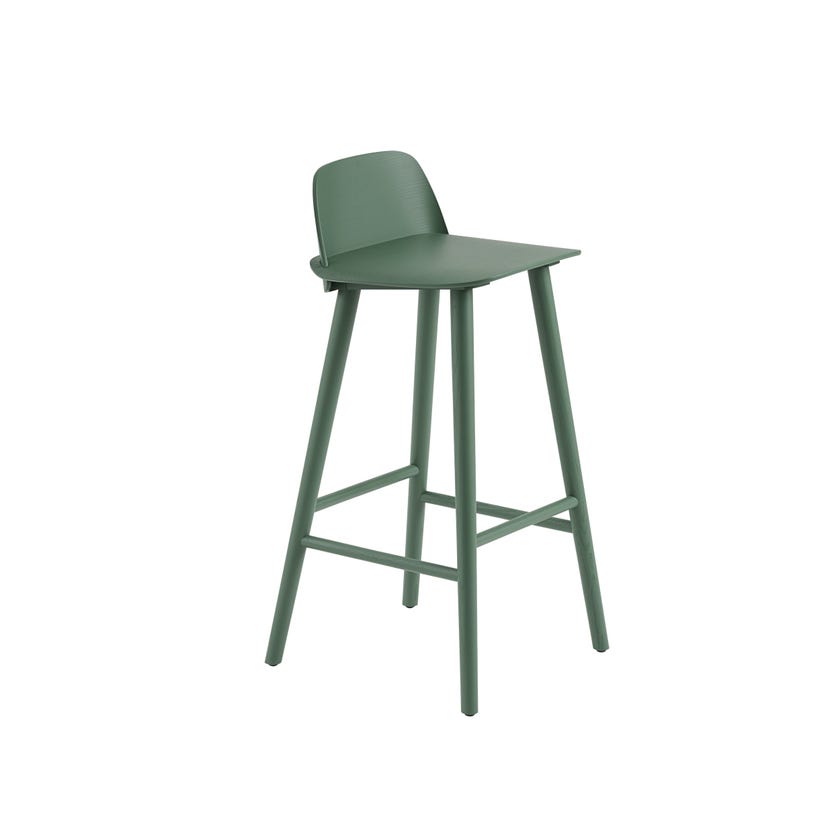 Tabouret de bar NERD de Muuto, H.75 cm, Vert Tabouret de bar NERD de Muuto, H.75 cm, Vert