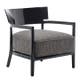 Chaise CARA de Kartell, Structure Noir, Revêtement fantaisie Beige/Noir
