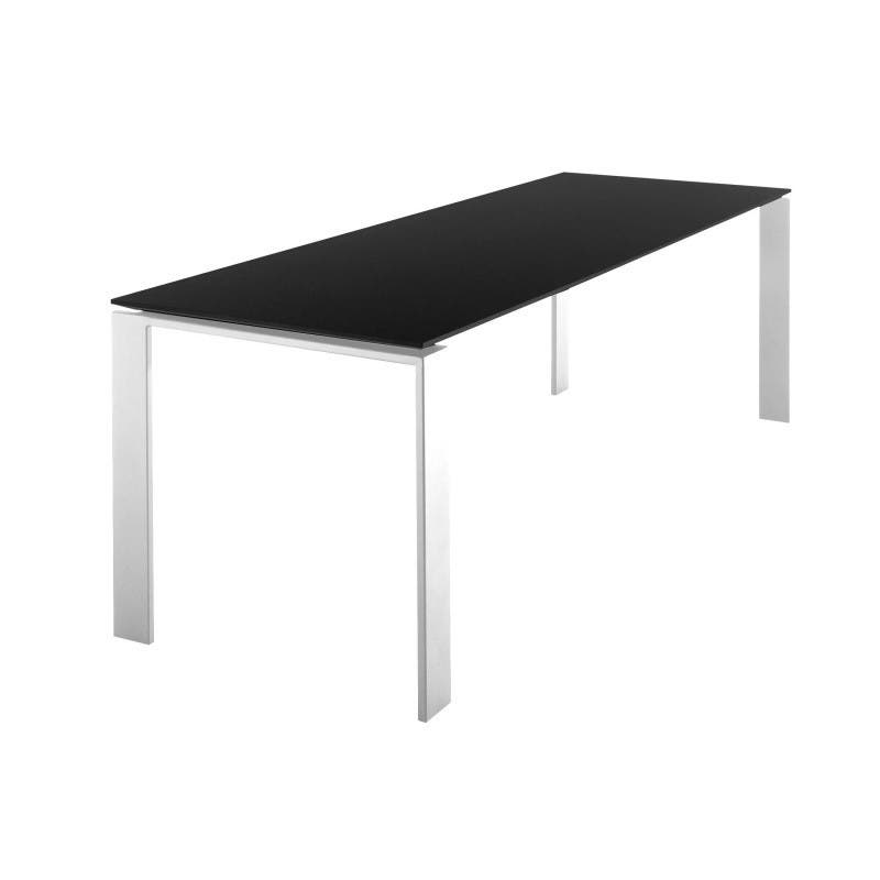 Table FOUR de Kartell, 223 x 79, Piètement blanc, Plateau noir Table FOUR de Kartell, 223 x 79, Piètement blanc, Plateau noir