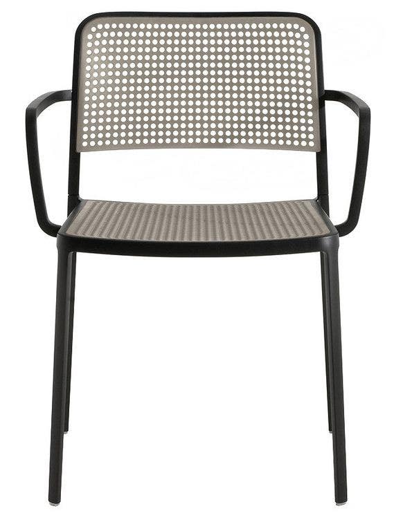 Fauteuil AUDREY de Kartell, Noir Gris clair Fauteuil AUDREY de Kartell, Noir Gris clair