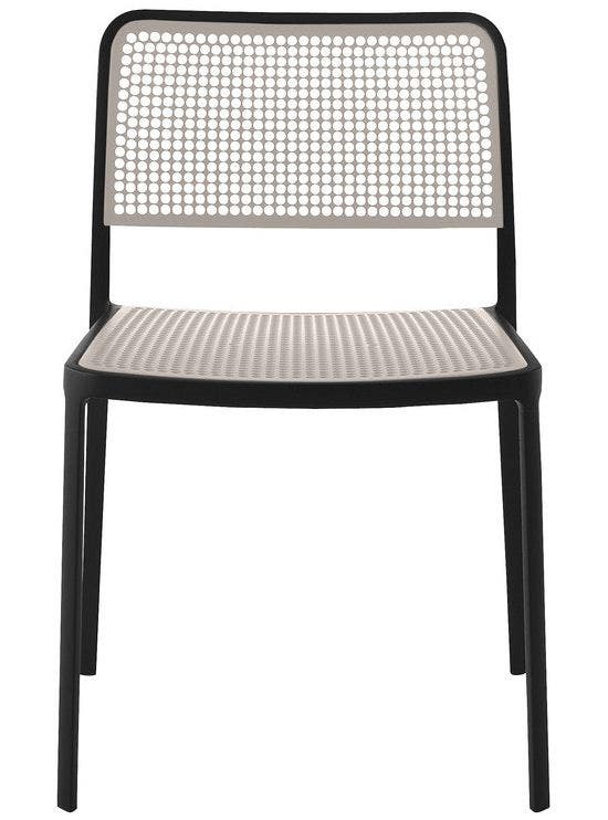 Chaise AUDREY de Kartell, Noir Gris Clair Chaise AUDREY de Kartell, Noir Gris Clair