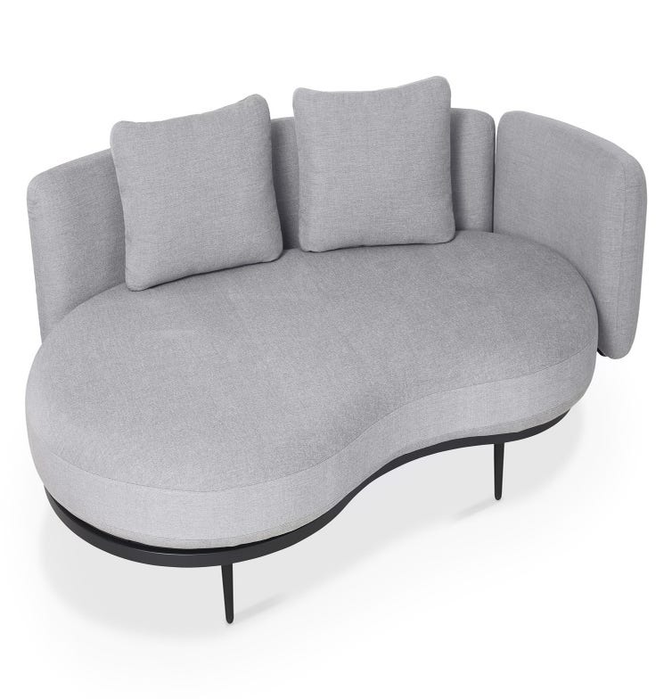 Canapé de jardin ORGANIX LOUNGE 02A de Royal Botania, Light boucle grey 