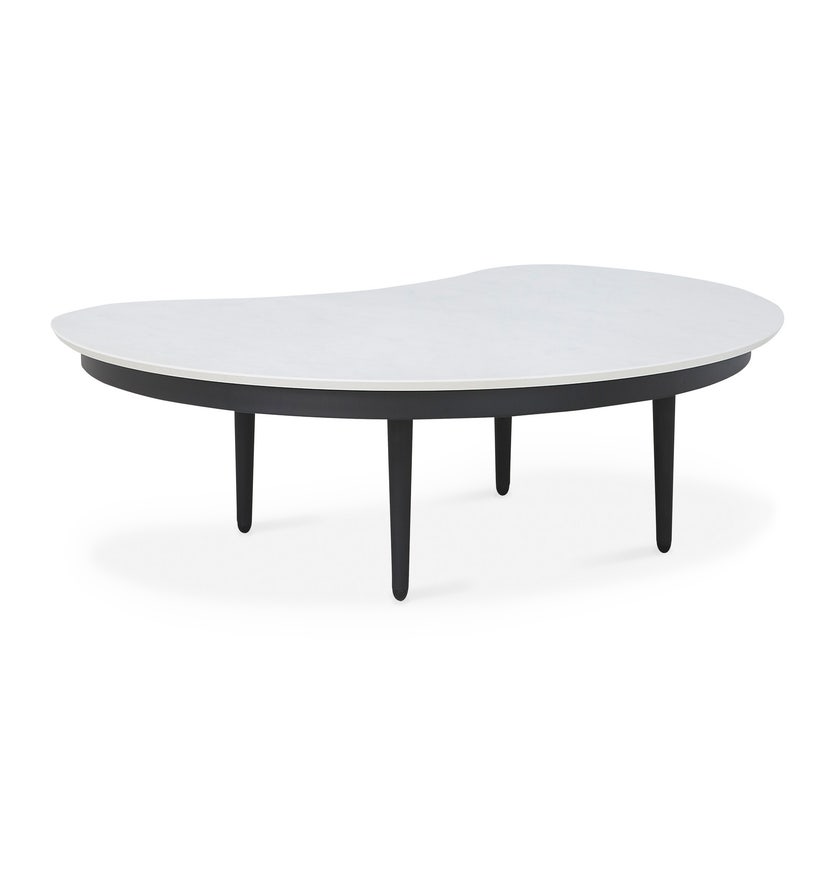 Table basse de jardin ORGANIX LOUNGE de Royal Botania, 90 x 74,5 cm, Plateau céramique Cemento luminoso