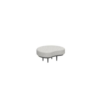 Pouf ORGANIX LOUNGE 08A, Structure anthracite, Light boucle grey