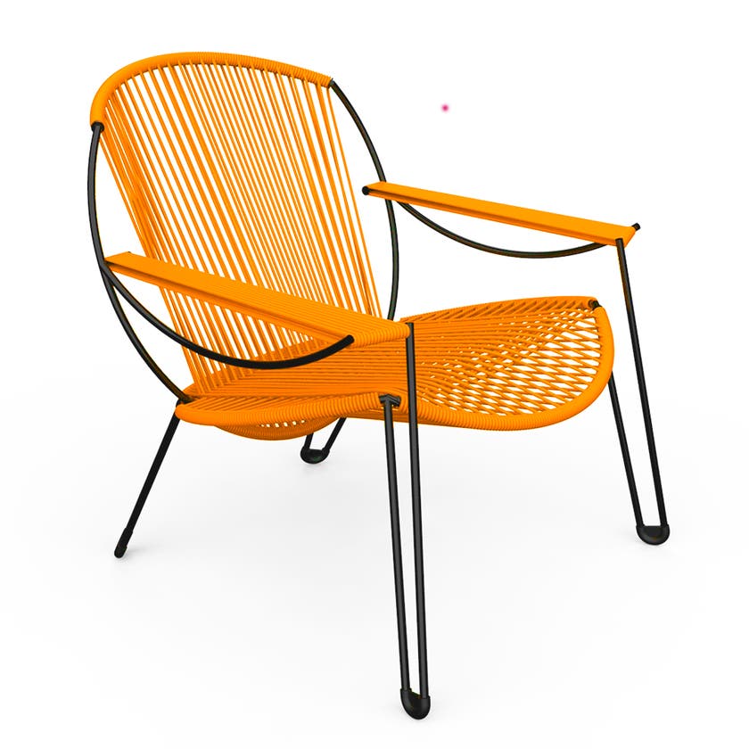 Fauteuil ONIRIQA de Boqa, Structure noire, Orange Fauteuil ONIRIQA de Boqa, Structure noire, Orange