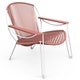 Fauteuil ONIRIQA, Structure blanche, Terracotta
