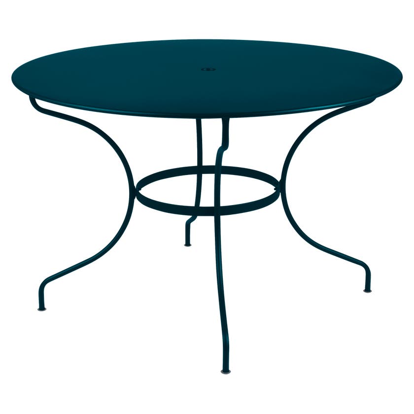 Table ronde OPÉRA + de Fermob, D. 117, Bleu acapulco Table ronde OPÉRA + de Fermob, D. 117, Bleu acapulco