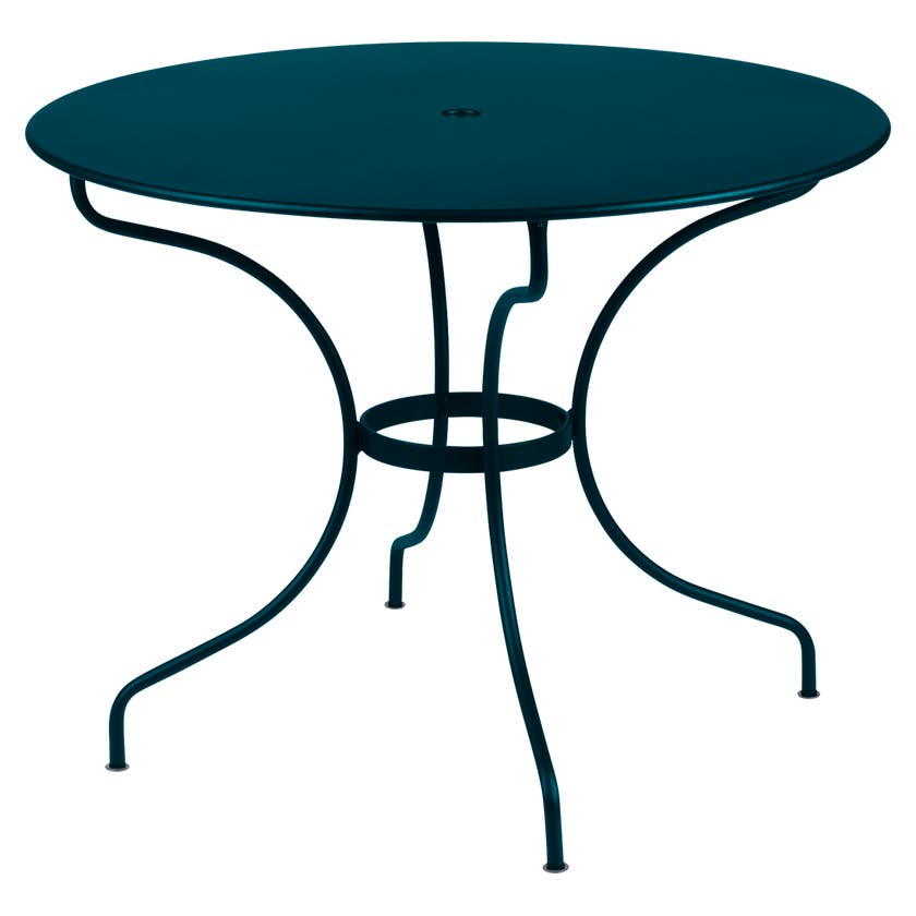 Table ronde OPÉRA + de Fermob, D. 96, Bleu acapulco Table ronde OPÉRA + de Fermob, D. 96, Bleu acapulco