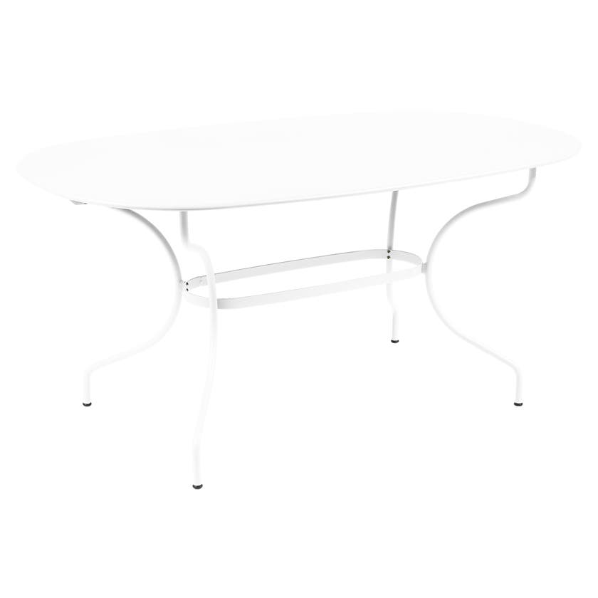 Table ovale 160x90 OPÉRA + de Fermob, Blanc coton Table ovale 160x90 OPÉRA + de Fermob, Blanc coton