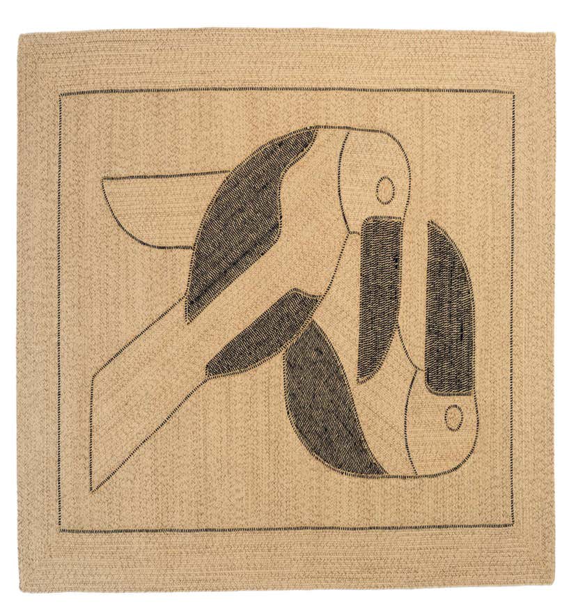 Tapis extérieur DIEGO ET FRIDA d'Elitis, 250 x 350 cm, Natural black