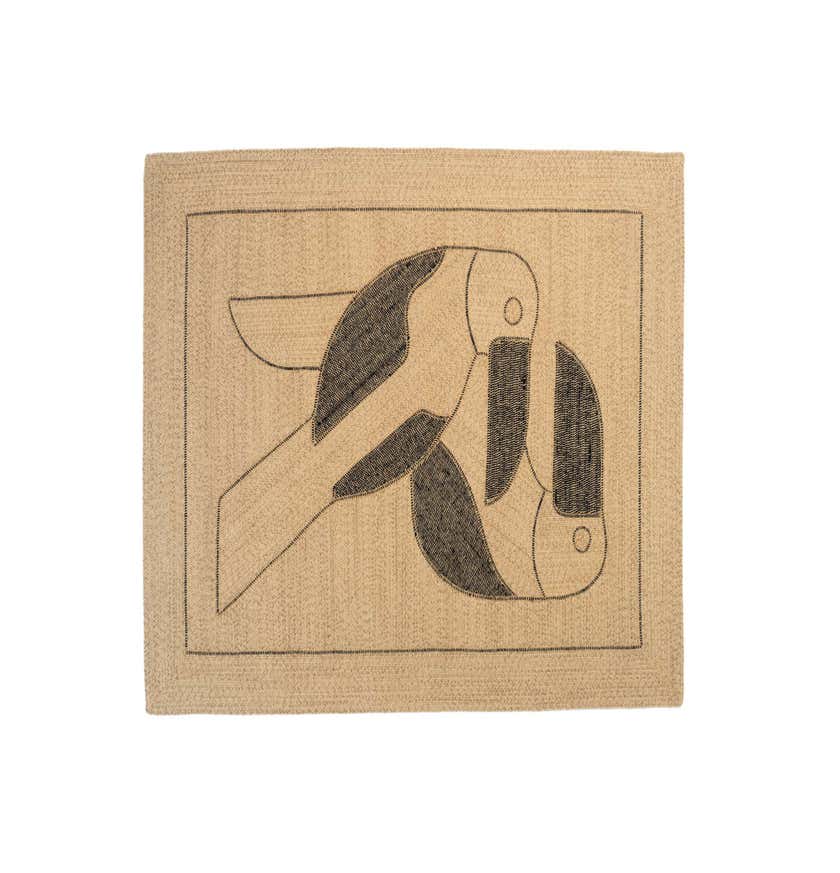 Tapis extérieur DIEGO ET FRIDA d'Elitis, 180 x 250 cm, Natural black