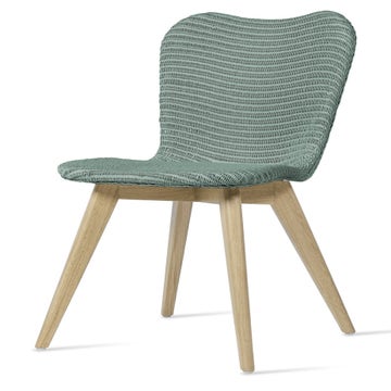 Chaise LILY en chêne, Aqua