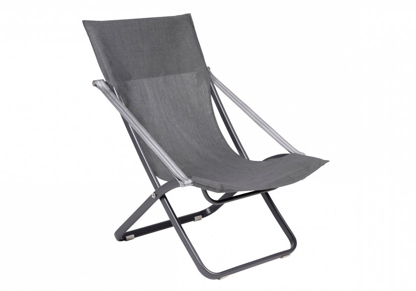 Fauteuil détente XL VIATTI de Vlaemynck, Structure basalte, Toile titane Fauteuil détente XL VIATTI de Vlaemynck, Structure basalte, Toile titane