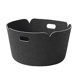 Panier RESTORE ROND de Muuto, Noir mélangé