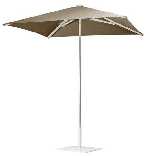 Parasol carré PIAZZETTA de Emu, 200 x 200 cm, Aluminium - Tourterelle 