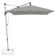 Parasol décentré SOMBRANO® S+, 300 x 300, Structure anodisé naturelle, Toile 420 Smoke