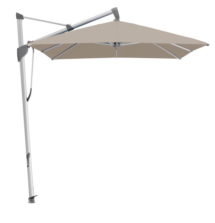Parasol décentré SOMBRANO® S+ de Glatz, 300 x 300, Structure anodisé naturelle, Toile 605 Clay