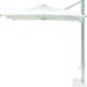 Parasol déporté SHADE 300 x 300 de Emu, Avec socle blanc, Structure aluminium, toile blanche