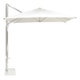 Parasol déporté SHADE de Emu, 320 x 400, Socle blanc, dalles x8 Structure aluminium, Toile blanche