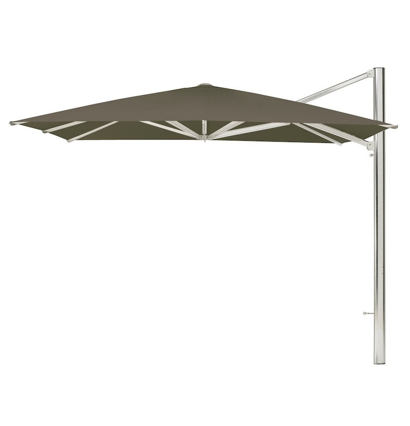 Parasol déporté SHADE de Emu, 300 x 300, Structure aluminium, Toile tourterelle, Sans socle