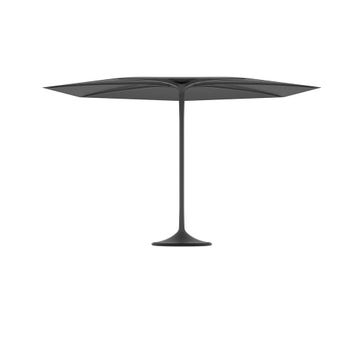 Parasol mât central PALMA de Royal Botania, Ø.300 cm, Structure anthracite, Toile noire, Sans socle