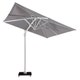 Parasol NIZA de Gescova, 300x300 socle 120kg coloris Gris-Blanc