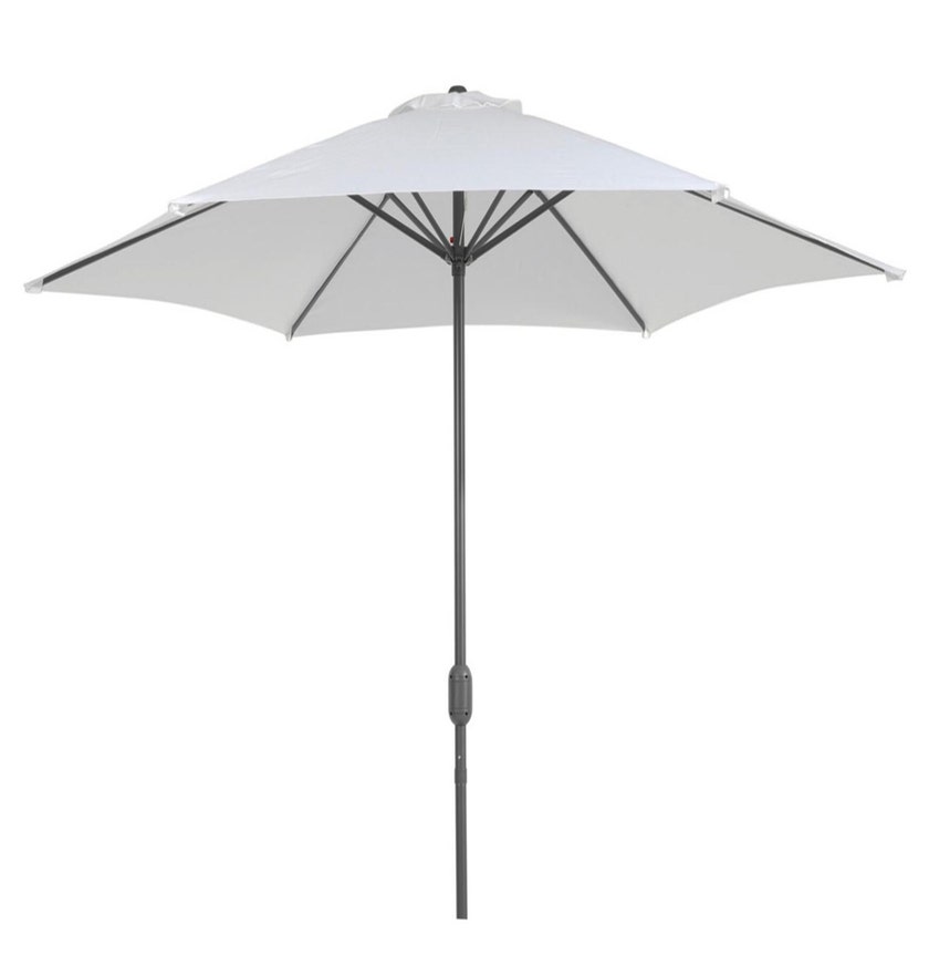 Parasol rond GEDEON en aluminium, Ø.300 cm, Blanc